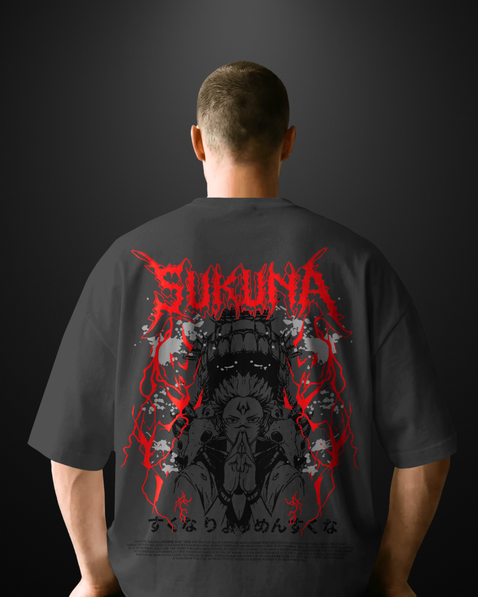 Jujutsu Kaisen Sukuna Oversized T-Shirt Drop 2 - APXKrew