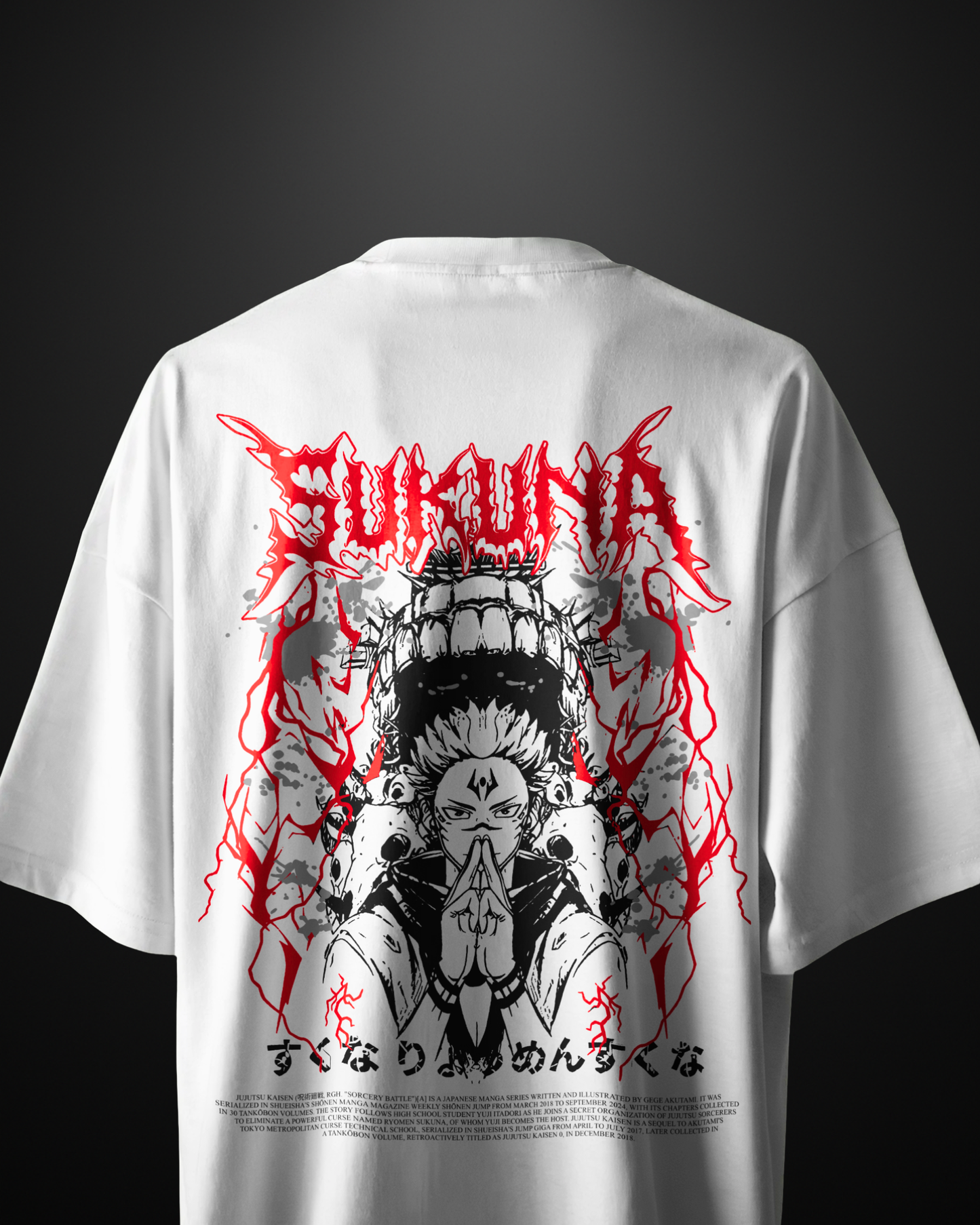 Jujutsu Kaisen Sukuna Oversized T-Shirt Drop 2 - APXKrew
