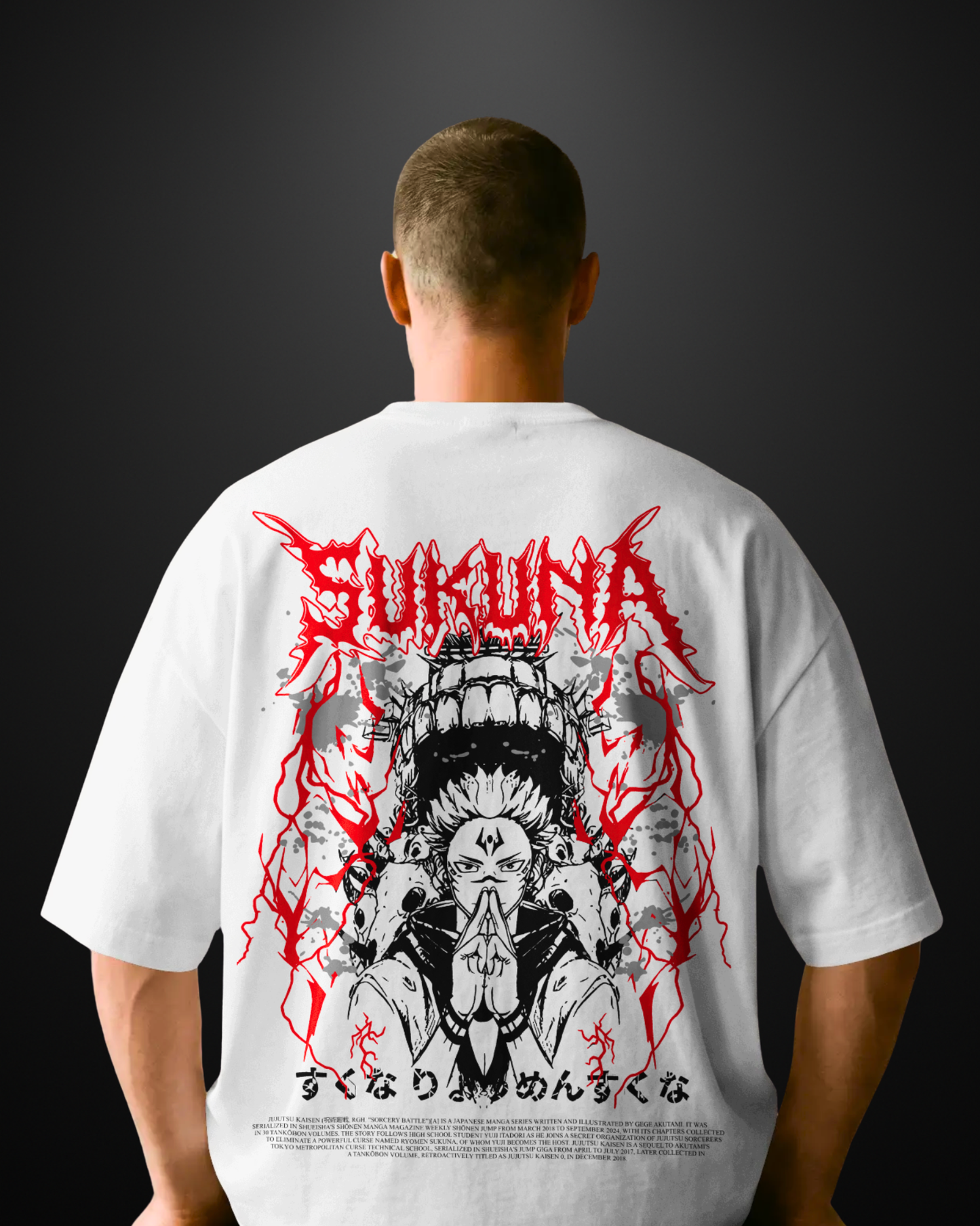 Jujutsu Kaisen Sukuna Oversized T-Shirt Drop 2 - APXKrew