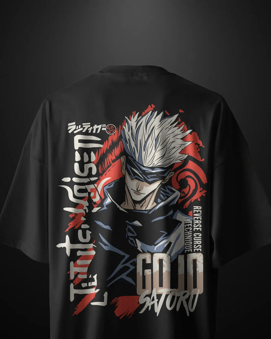 Jujutsu Kaisen Gojo Satoru Oversized T-Shirt Drop 1 - APXKrew