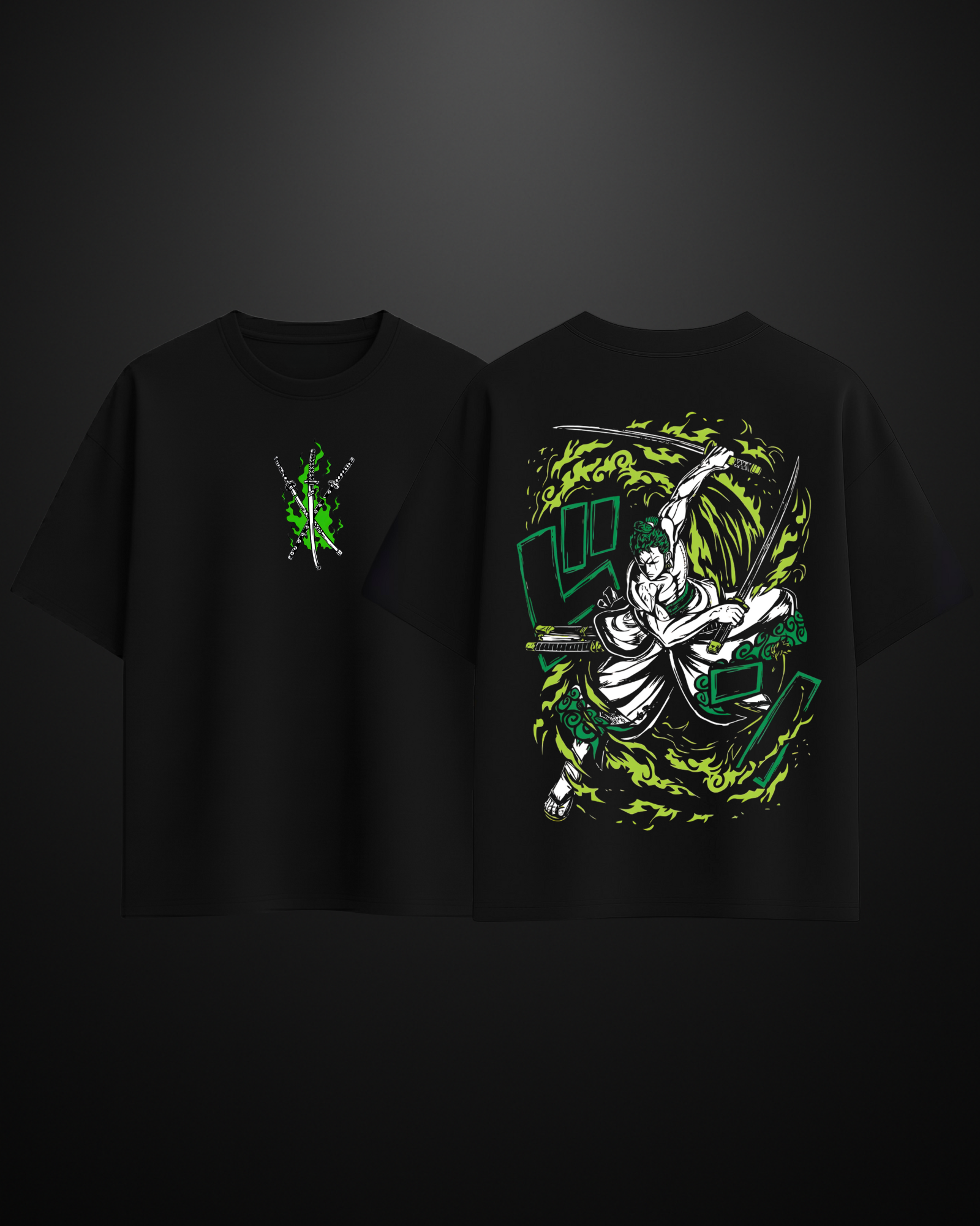 One Piece Roronoa Zoro Oversized T-Shirt Drop 1 APXKrew