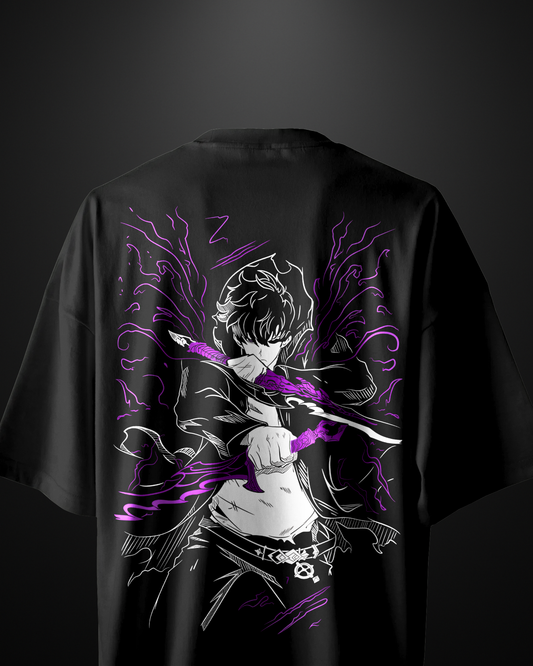 Solo Leveling Sung Jin Woo Oversized T-Shirt Drop 1 - APXKrew
