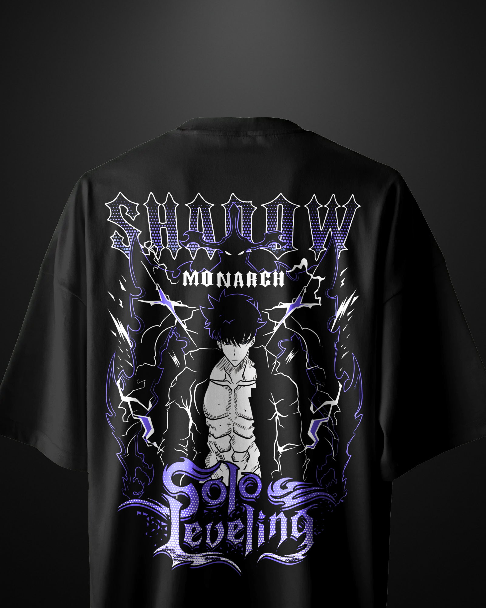 Solo Leveling Shadow Monarch Oversized T-Shirt Drop 2 - APXKrew
