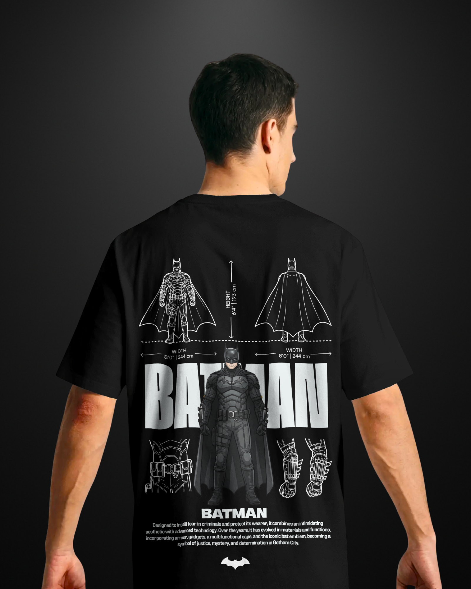 Batman The Dark Knight Oversized T-Shirt APXKrew
