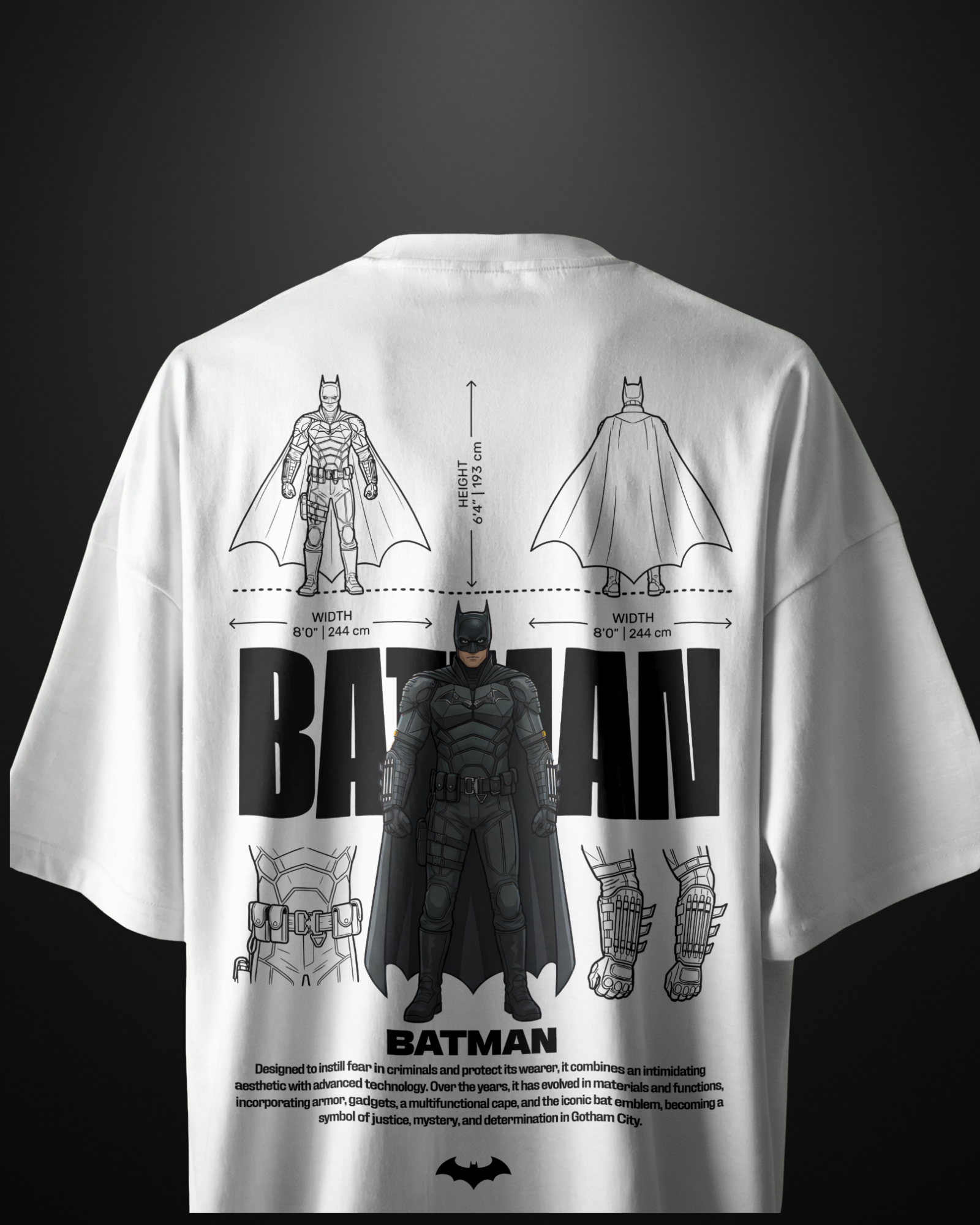 Batman The Dark Knight Oversized T-Shirt APXKrew