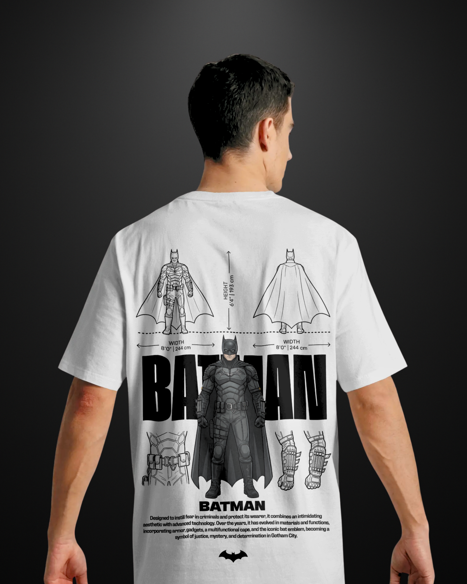 Batman The Dark Knight Oversized T-Shirt APXKrew