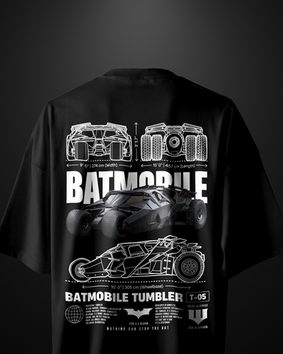 Batmobile Tumbler Supercar Oversized T-Shirt