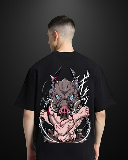Demon Slayer Inosuke Oversized T-Shirt Drop 3 - APXKrew
