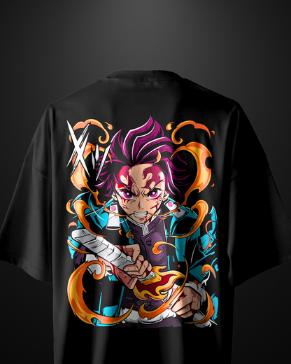 Demon Slayer Tanjiro Oversized T-Shirt Drop 2 - APXKrew