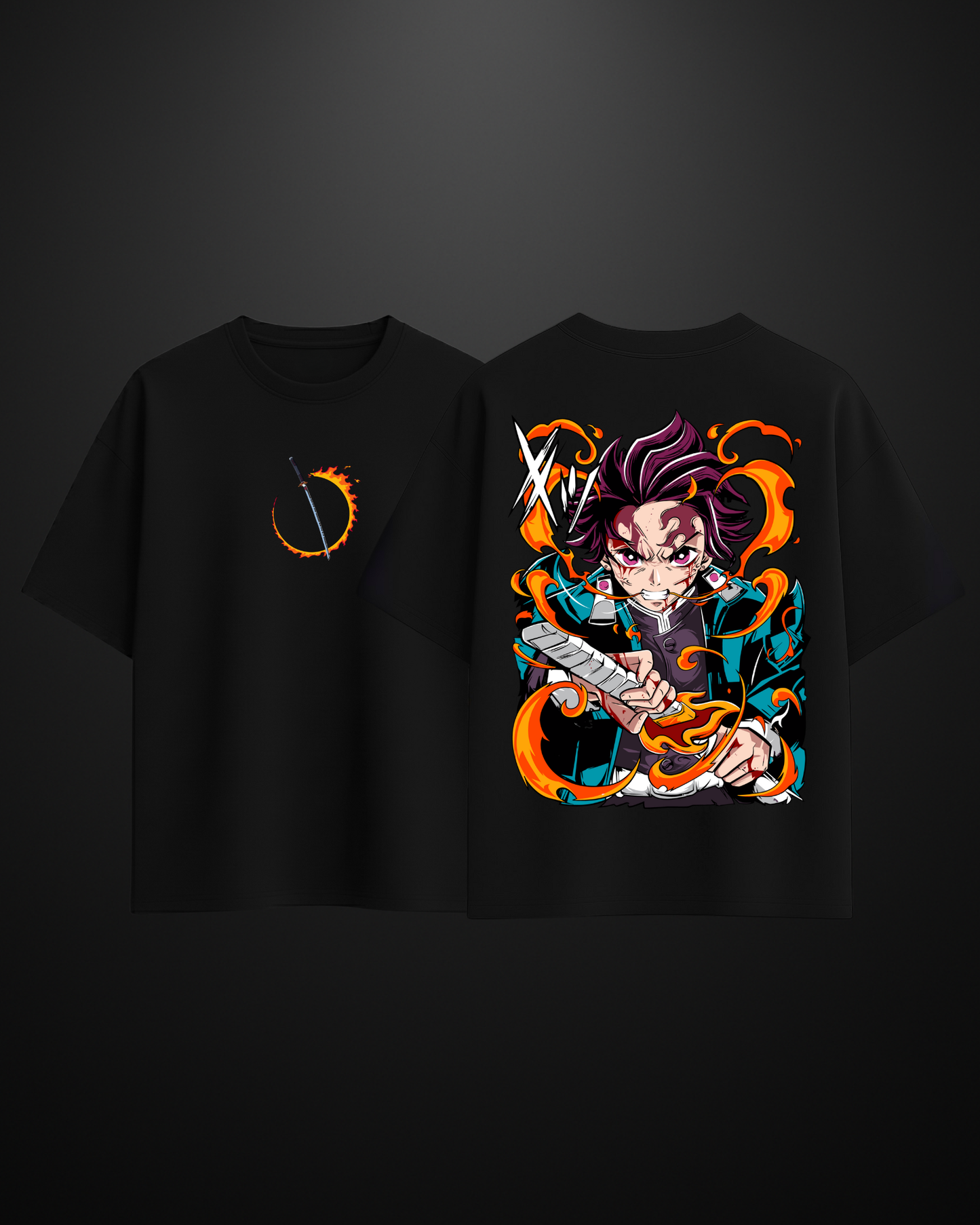 Demon Slayer Tanjiro Oversized T-Shirt Drop 2 - APXKrew