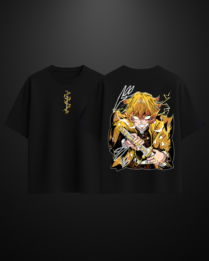 Demon Slayer Zenitsu Oversized T-Shirt Drop 2 - APXKrew