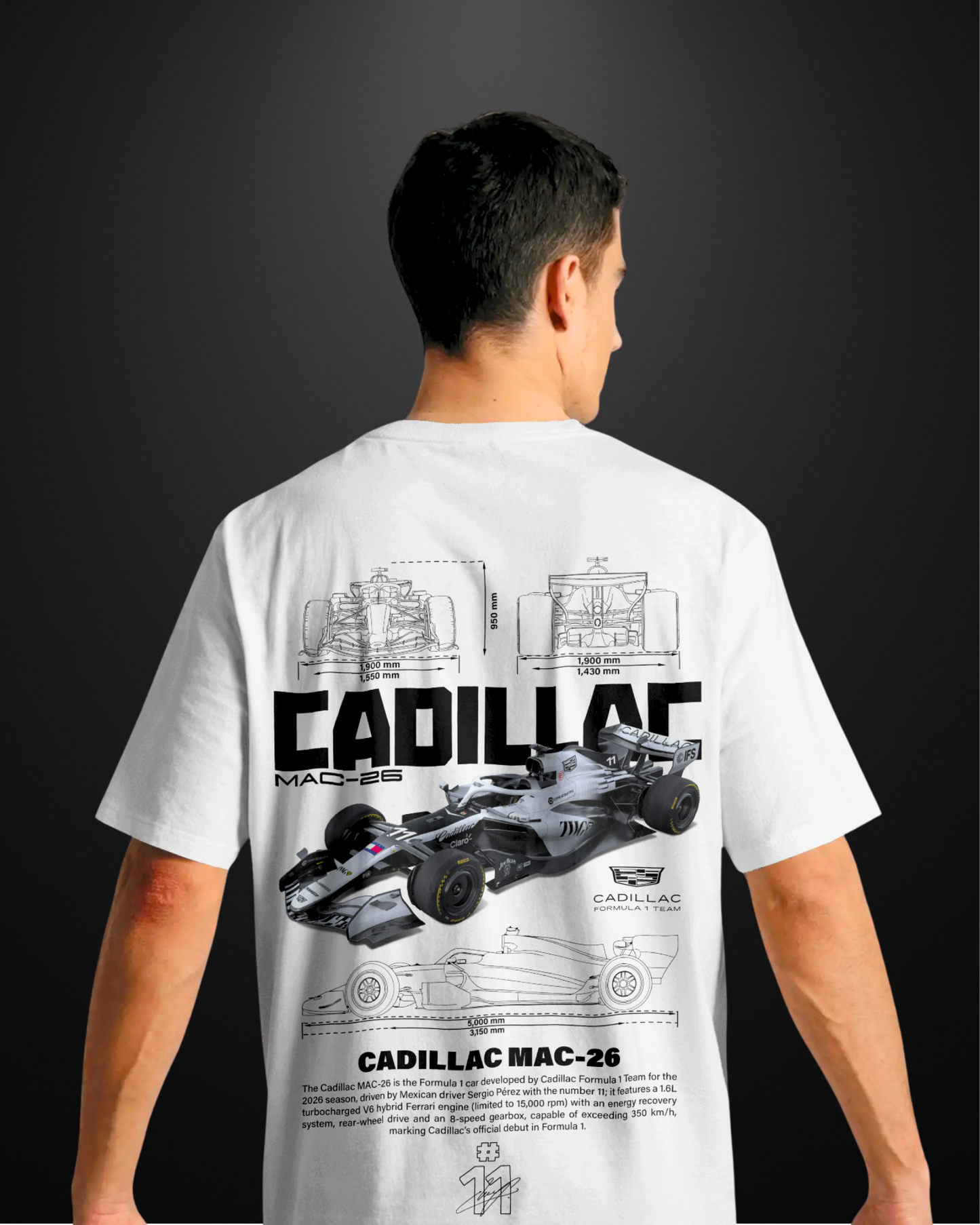 Formula 1 Cadillac MAC-26 Oversized T-Shirt Drop 1