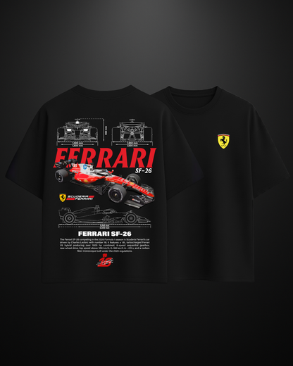 Formula 1 Ferrari SF-26 Oversized T-Shirt Drop 2