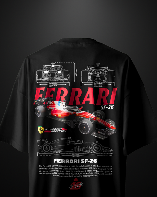Formula 1 Ferrari SF-26 Oversized T-Shirt Drop 2