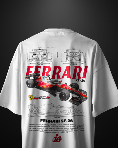 Formula 1 Ferrari SF-26 Oversized T-Shirt Drop 2