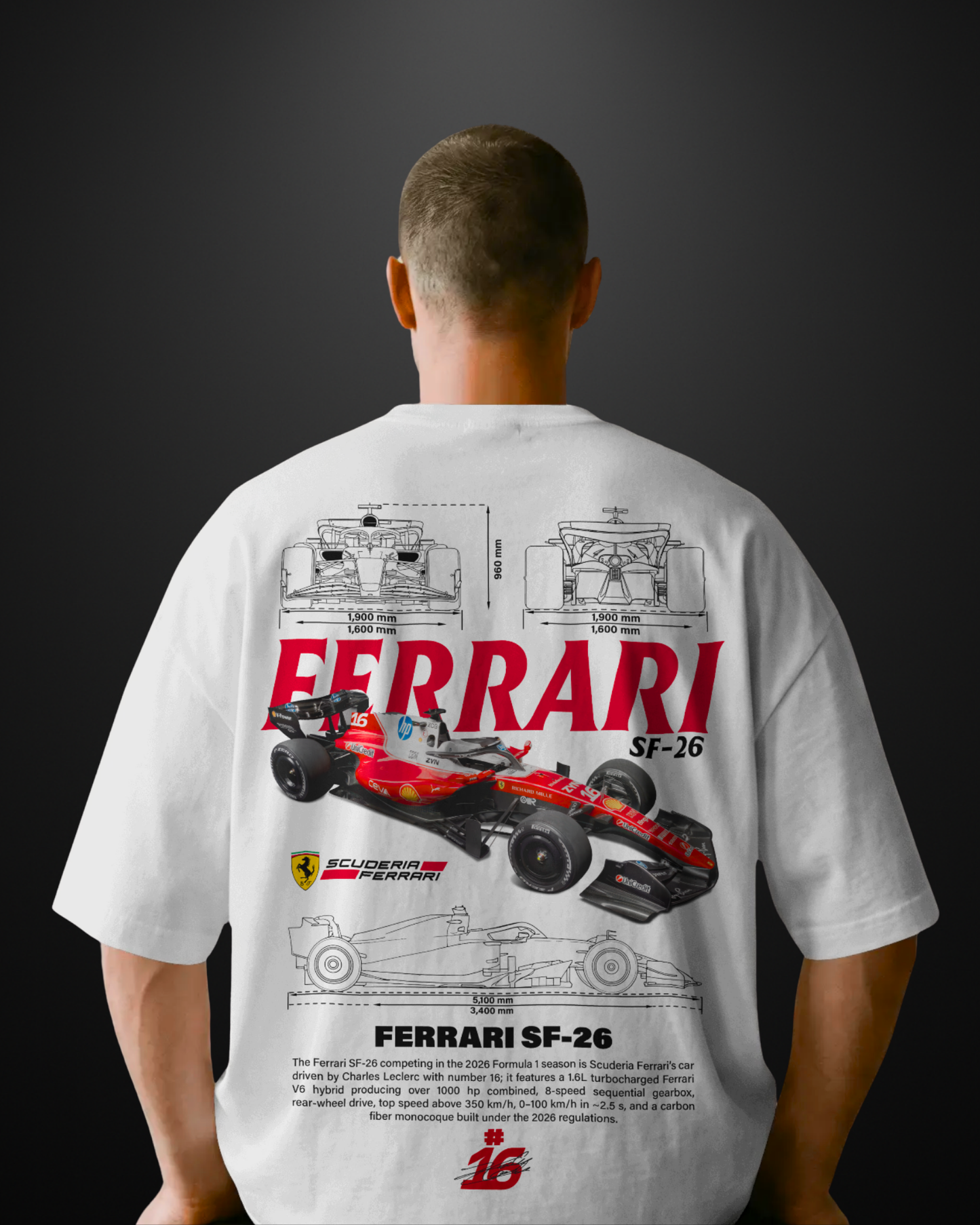 Formula 1 Ferrari SF-26 Oversized T-Shirt Drop 2