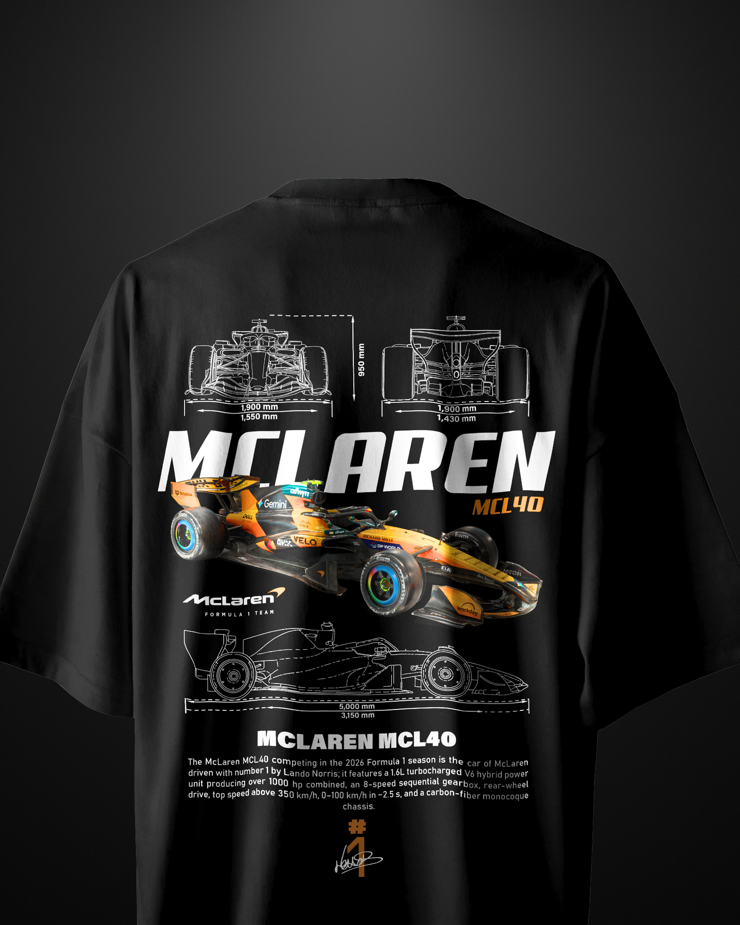 Formula 1 Mclaren MCL40 Oversized T-Shirt