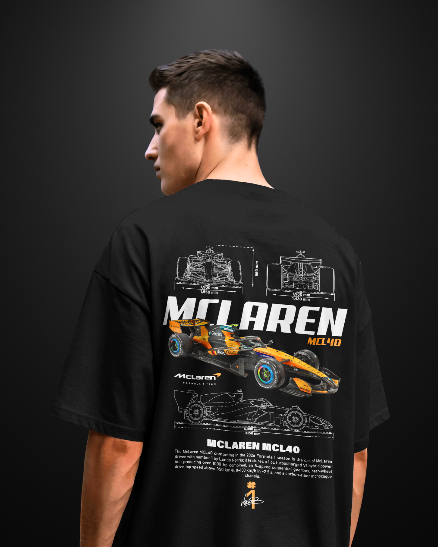 Formula 1 Mclaren MCL40 Oversized T-Shirt