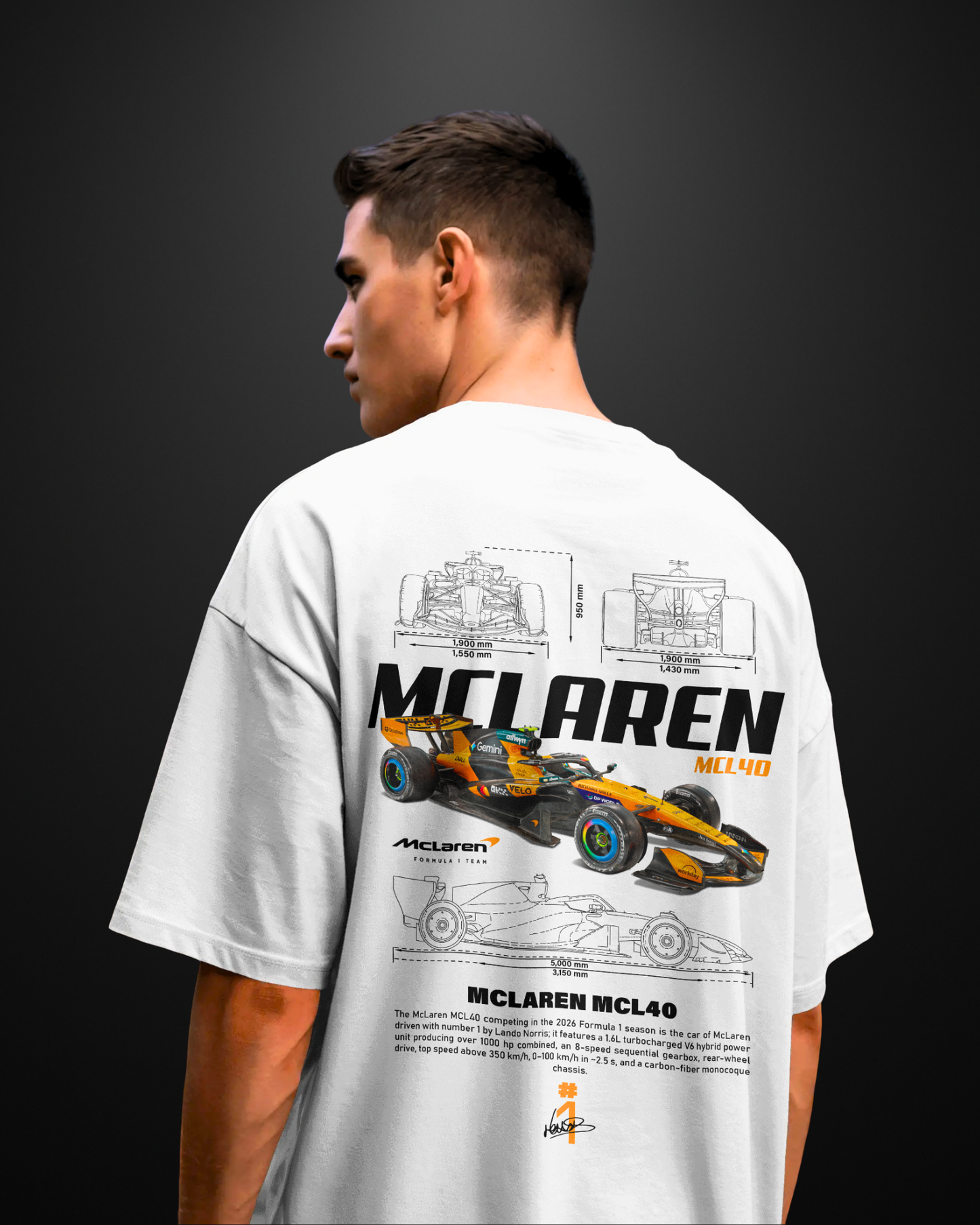 Formula 1 Mclaren MCL40 Oversized T-Shirt