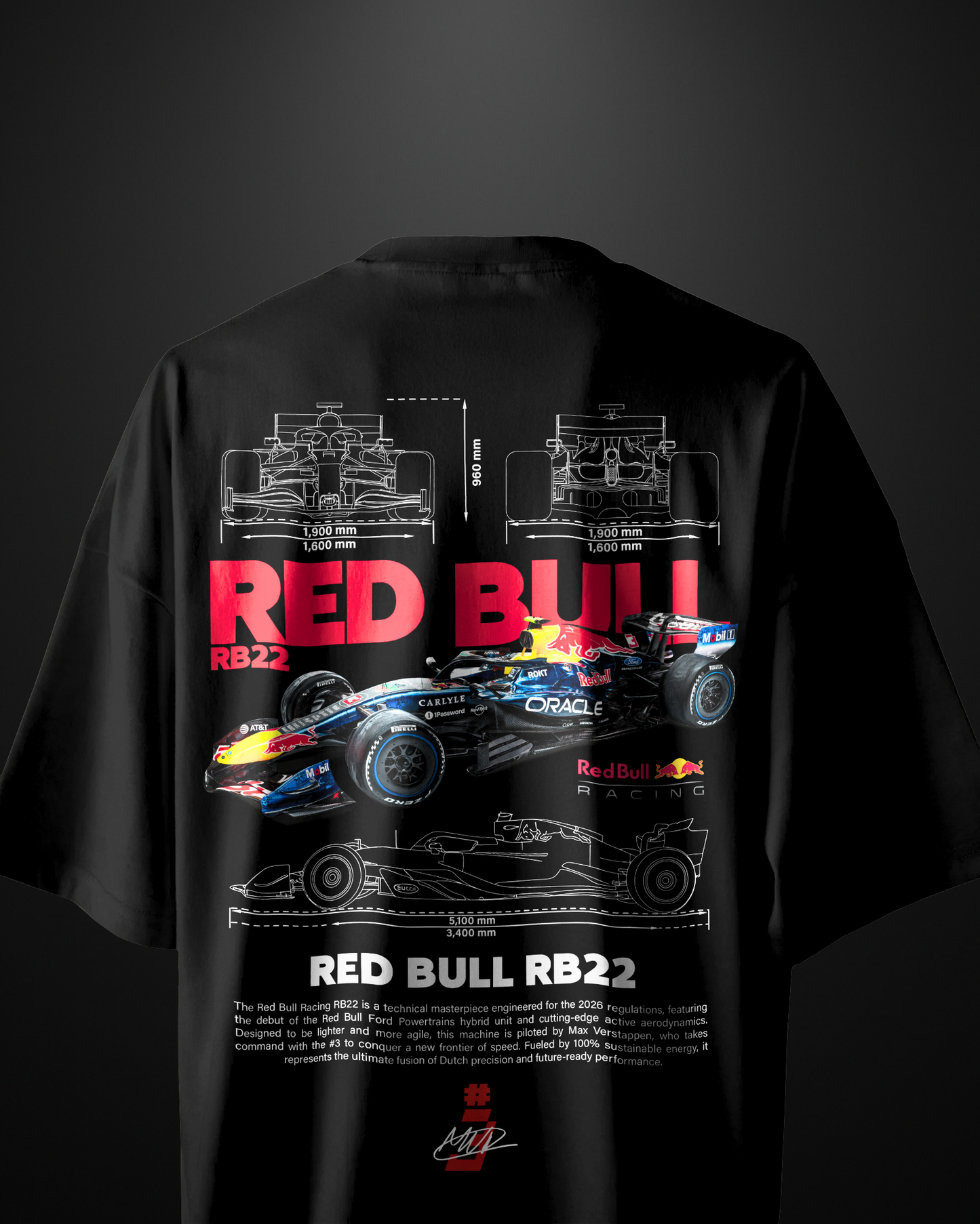 Formula 1 Red Bull RB22 Oversized T-Shirt