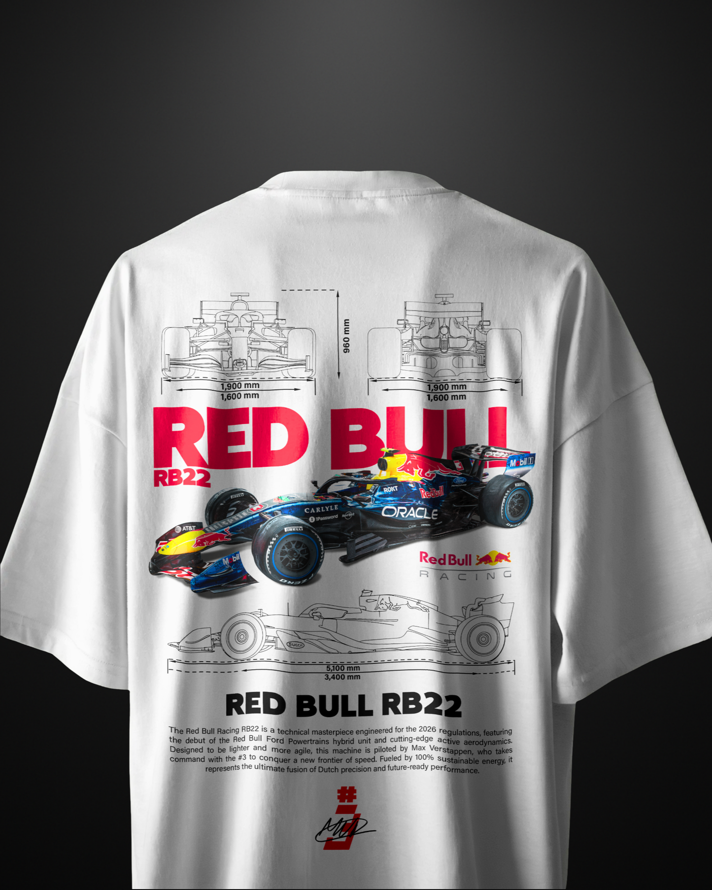Formula 1 Red Bull RB22 Oversized T-Shirt