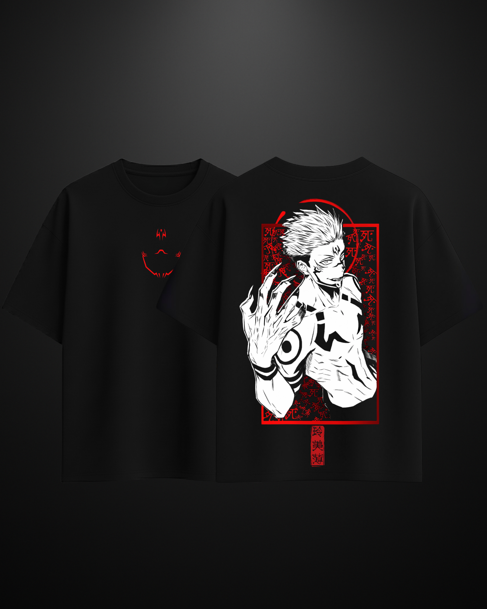 Jujutsu Kaisen Sukuna Oversized T-Shirt Drop 1 - APXKrew