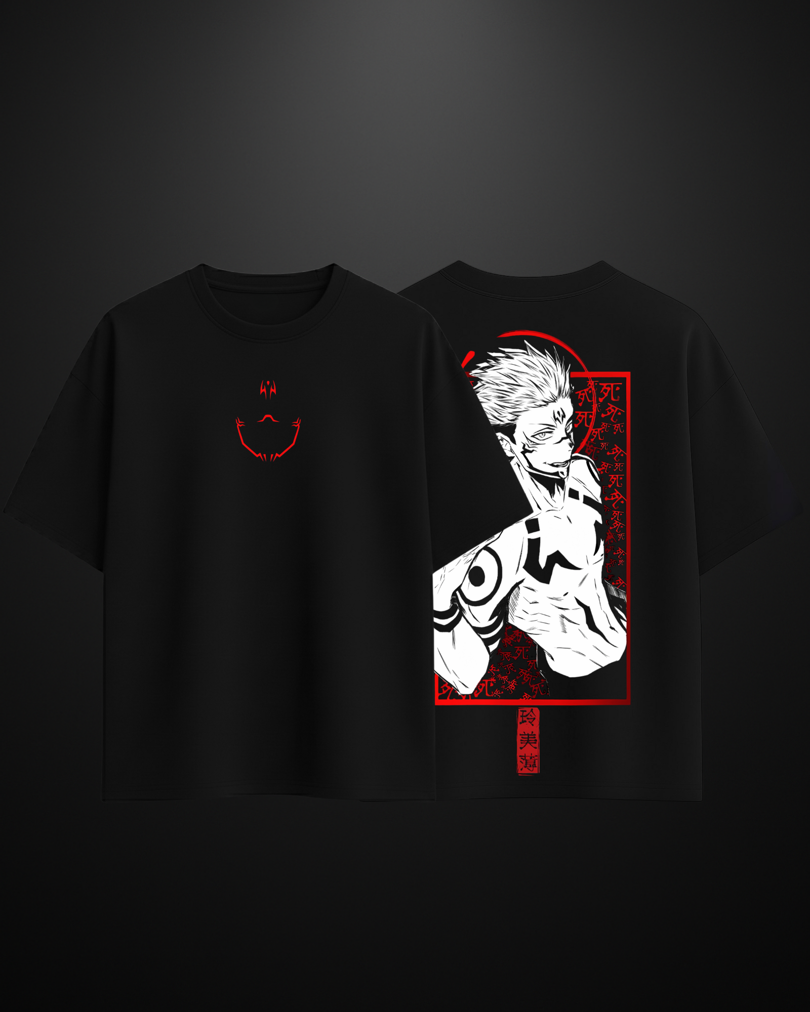 Jujutsu Kaisen Sukuna Oversized T-Shirt Drop 1 - APXKrew