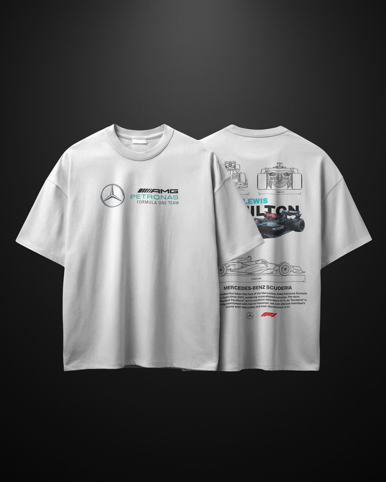 Formula 1 Mercedes Lewis Hamilton Oversized T-Shirt APXKrew