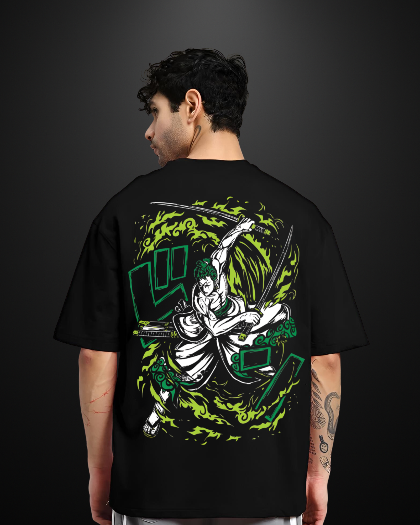 One Piece Roronoa Zoro Oversized T-Shirt Drop 1 - APXKrew
