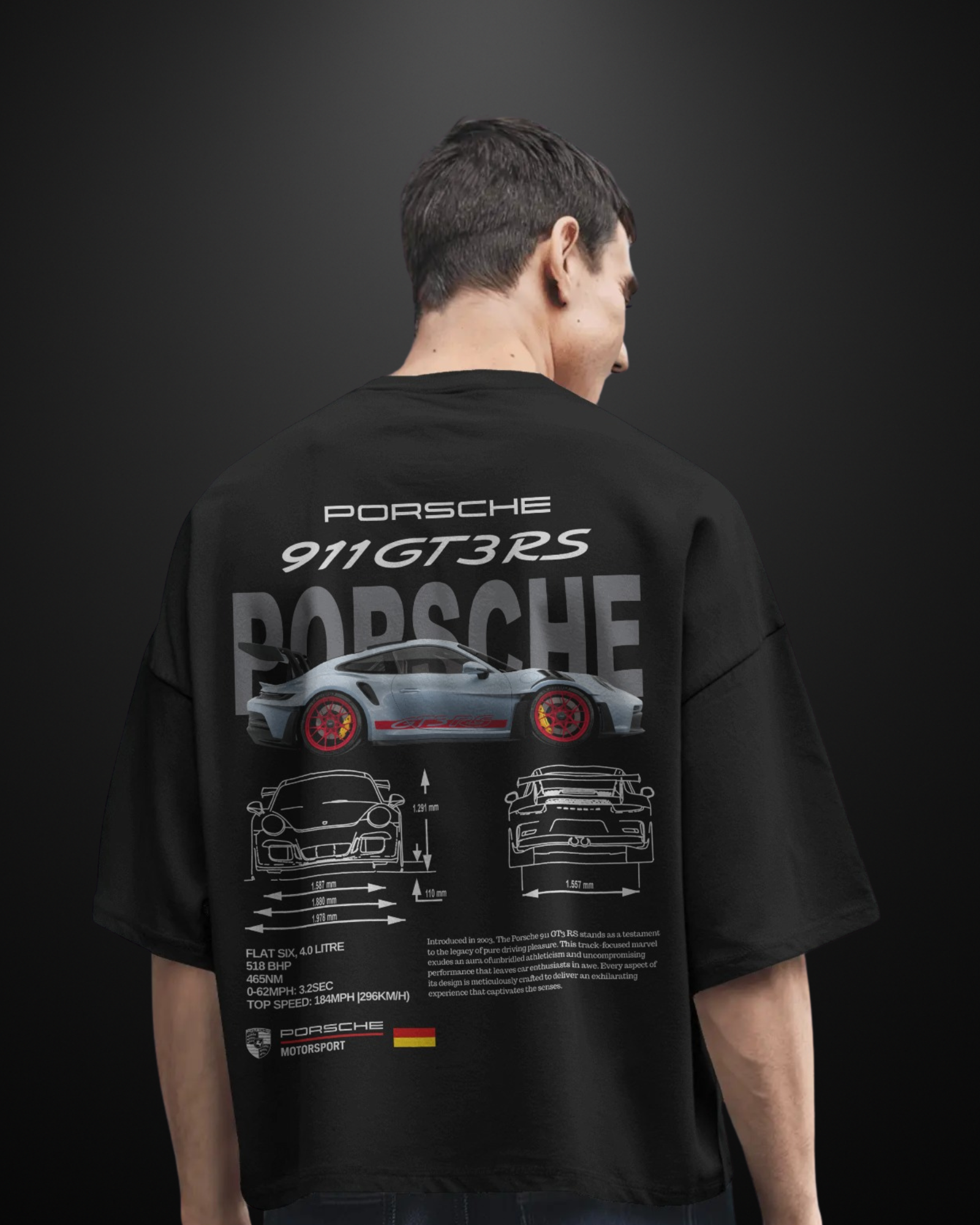 Porsche 911 GT3RS Oversized T-Shirt - APXKrew