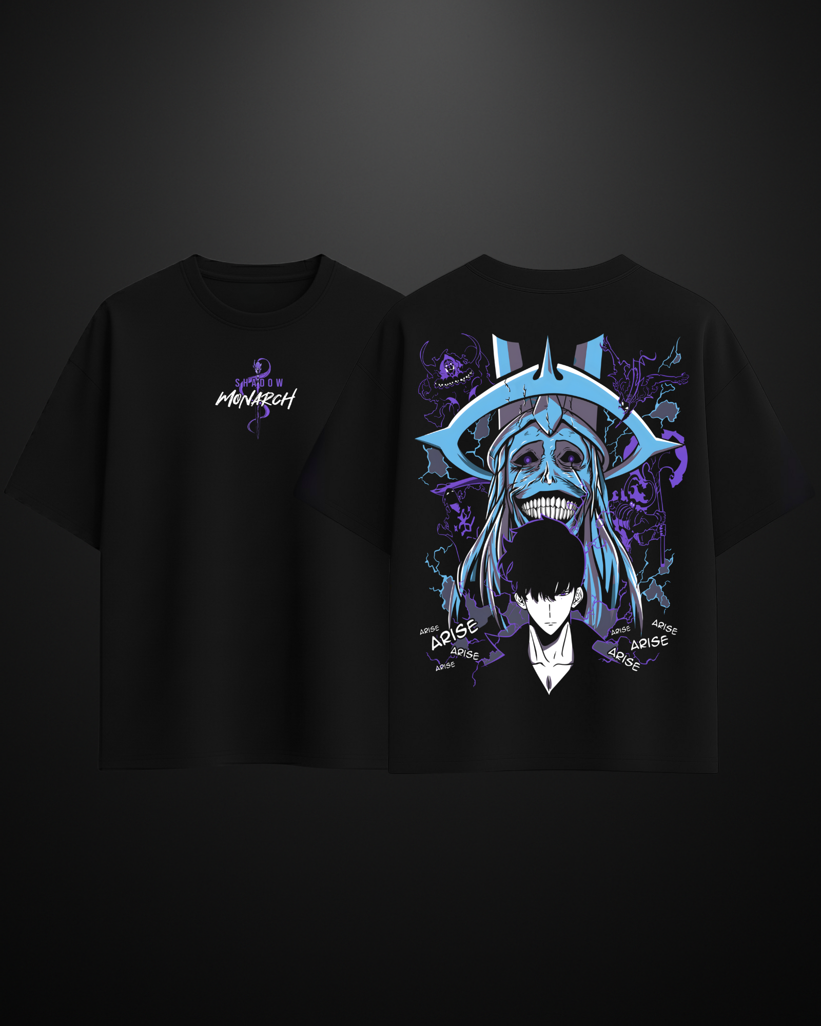 Solo Leveling Shadow Monarch Oversized T-Shirt Drop 1 - APXKrew