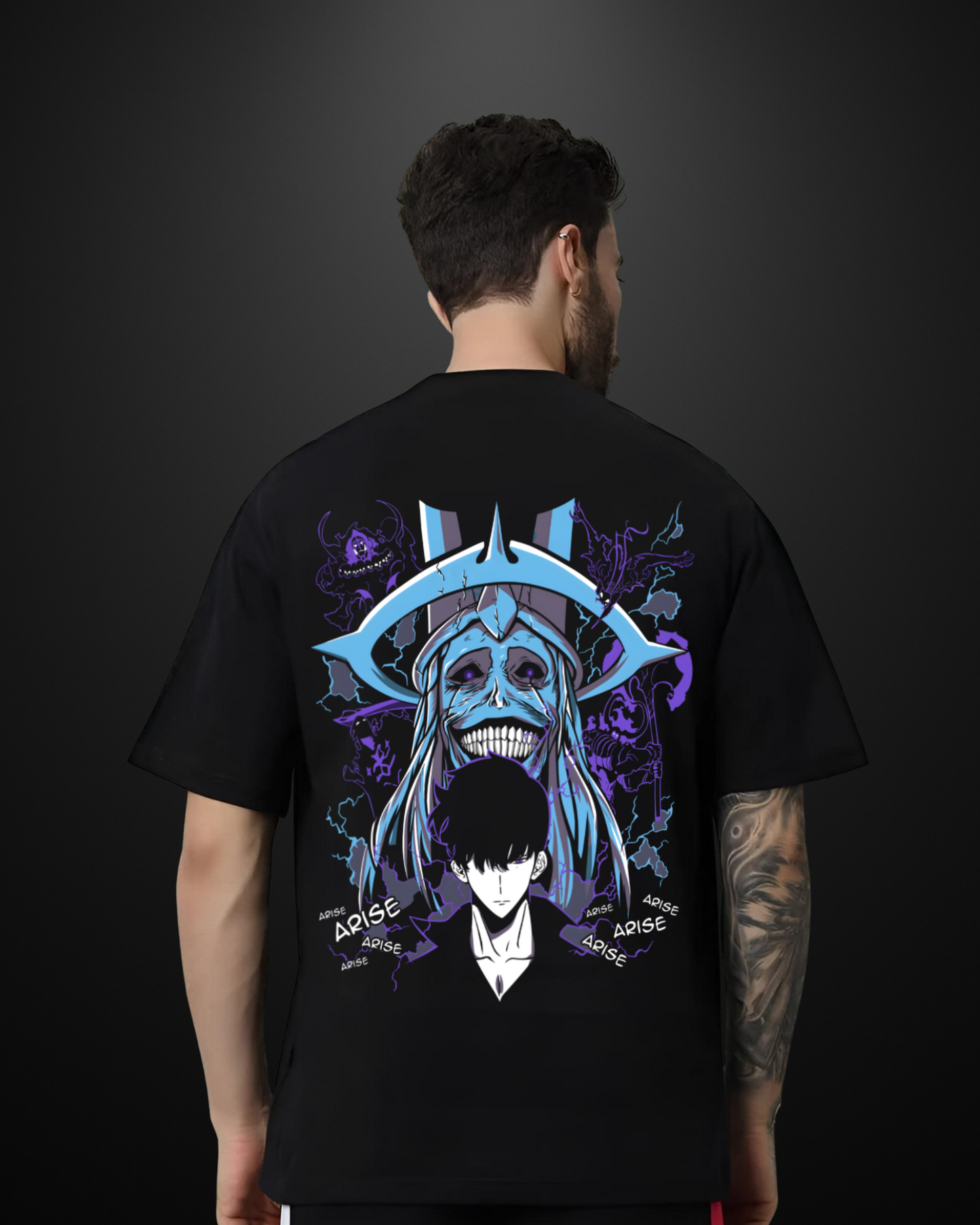 Solo Leveling Shadow Monarch Oversized T-Shirt Drop 1 - APXKrew