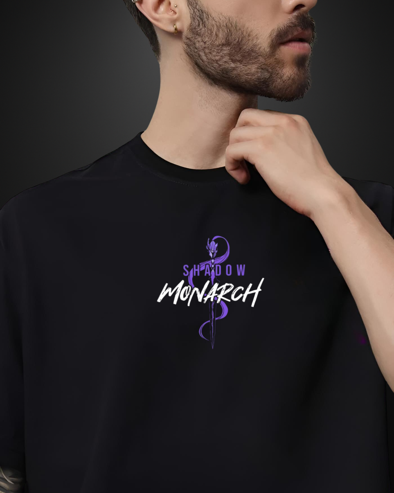 Solo Leveling Shadow Monarch Oversized T-Shirt Drop 1 - APXKrew