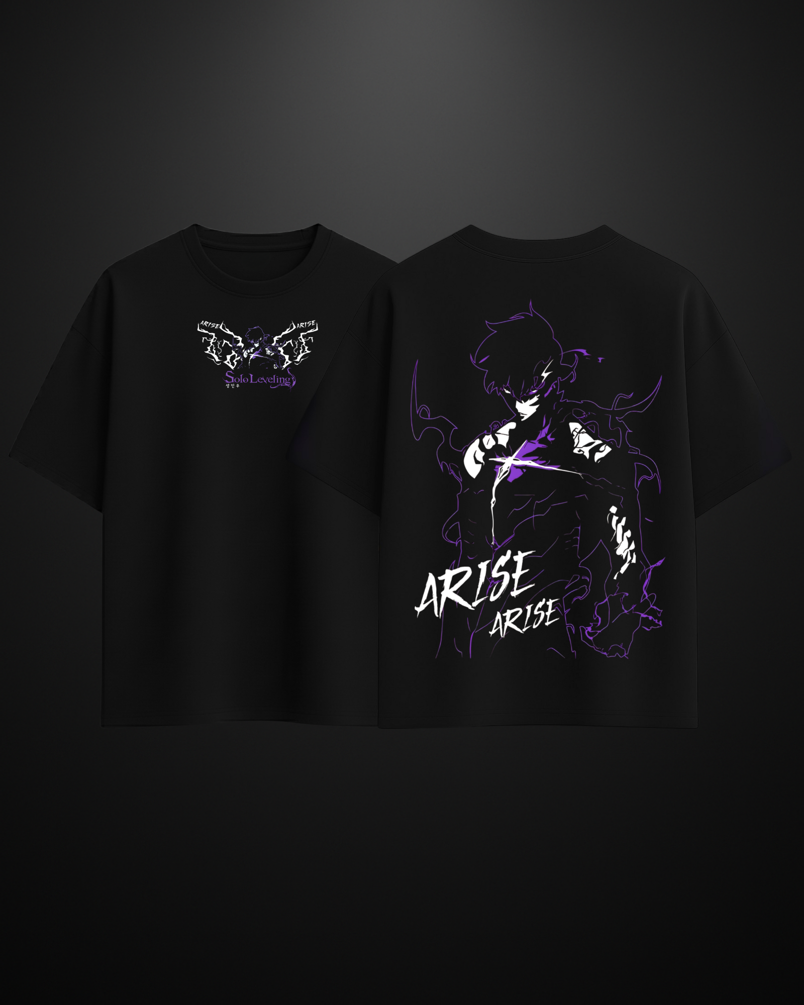 Solo Leveling Sung Jin Woo Oversized T-Shirt Drop 2 - APXKrew