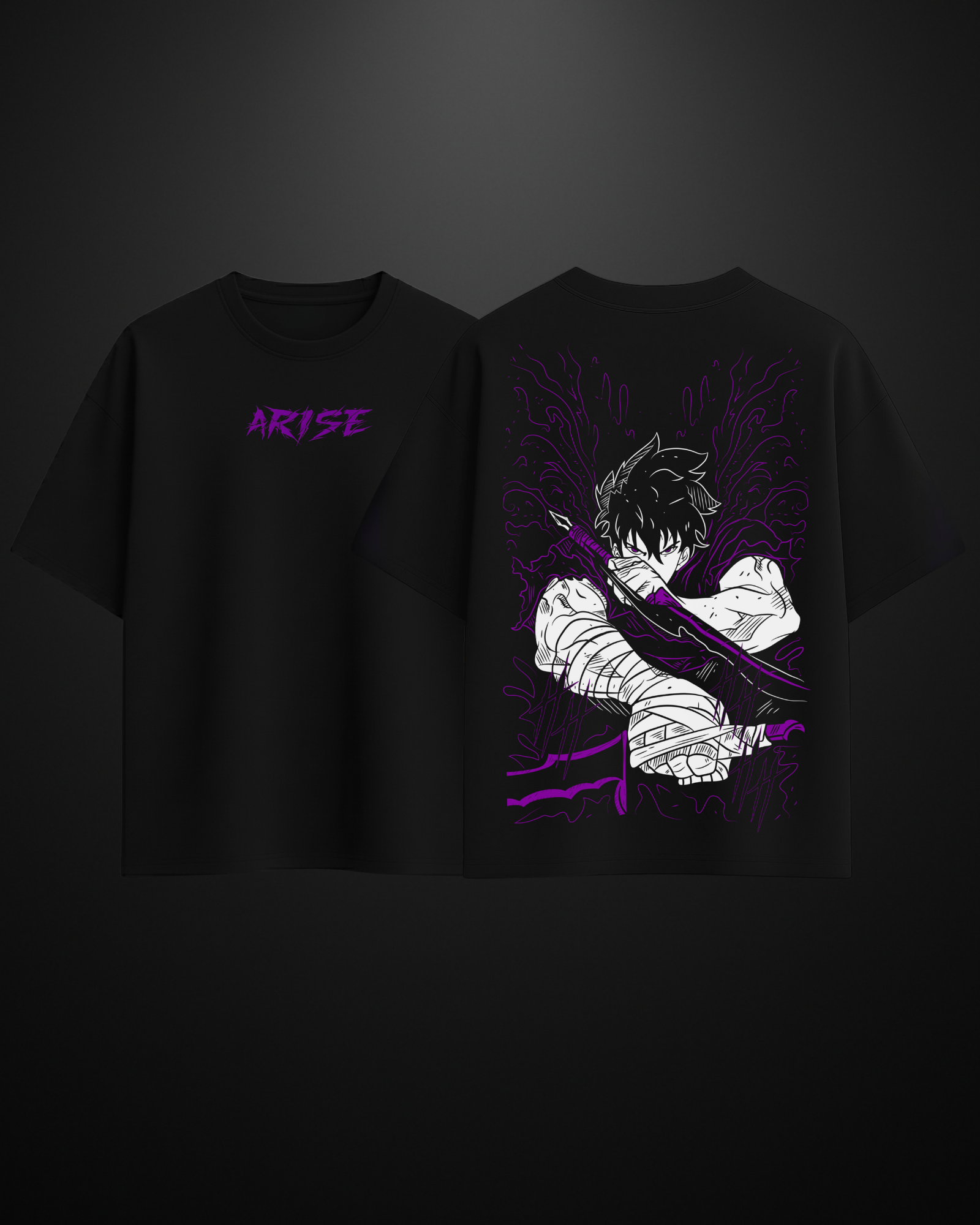 Solo Leveling Sung Jin Woo Oversized T-Shirt Drop 3 - APXKrew