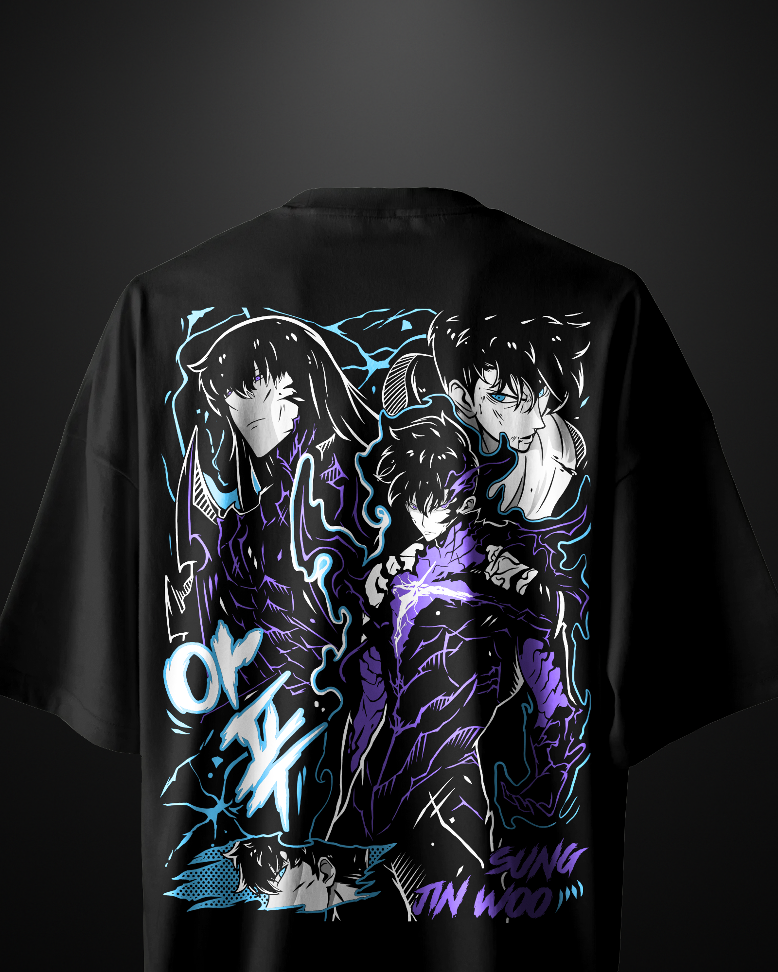 Solo Leveling Sung Jin Woo Oversized T-Shirt Drop 4 - APXKrew