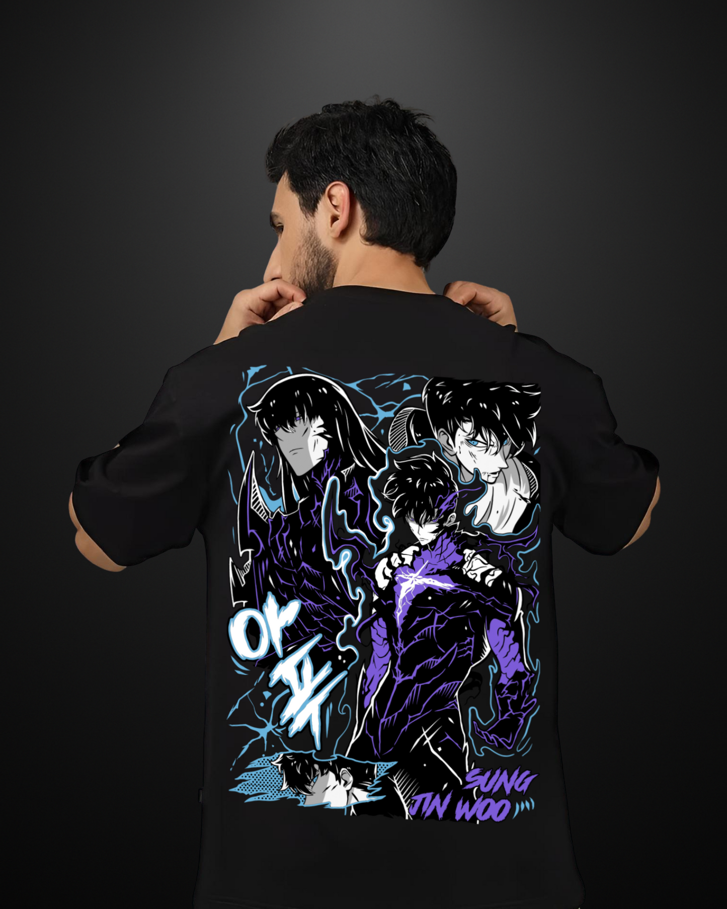 Solo Leveling Sung Jin Woo Oversized T-Shirt Drop 4 - APXKrew